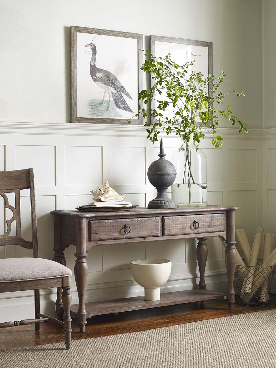 Kincaid Furniture Weatherford 76029 Sofa Table with 2 Drawers and 1